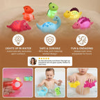 Light-up dinosaur bath toys