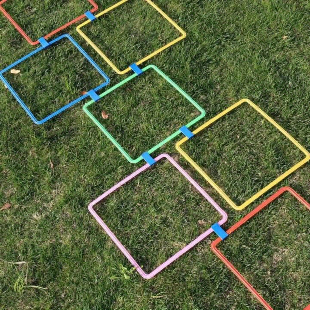 Sensory hop game set colorful outdoor toys