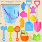 Beach toy set for sand and water with bucket, shovel, and accessories