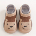 First-step baby shoes with soft, flexible, non-slip sole