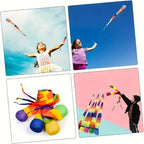 Catch and throw ball foam toy with rainbow tail