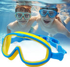 Children's swimming goggles with adjustable anti-fog construction