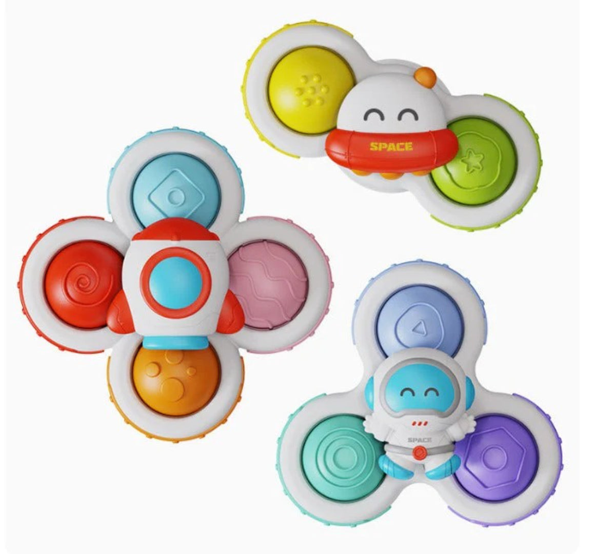Spinner Toy Set with Twistable Suction Cup Toys 3 pcs