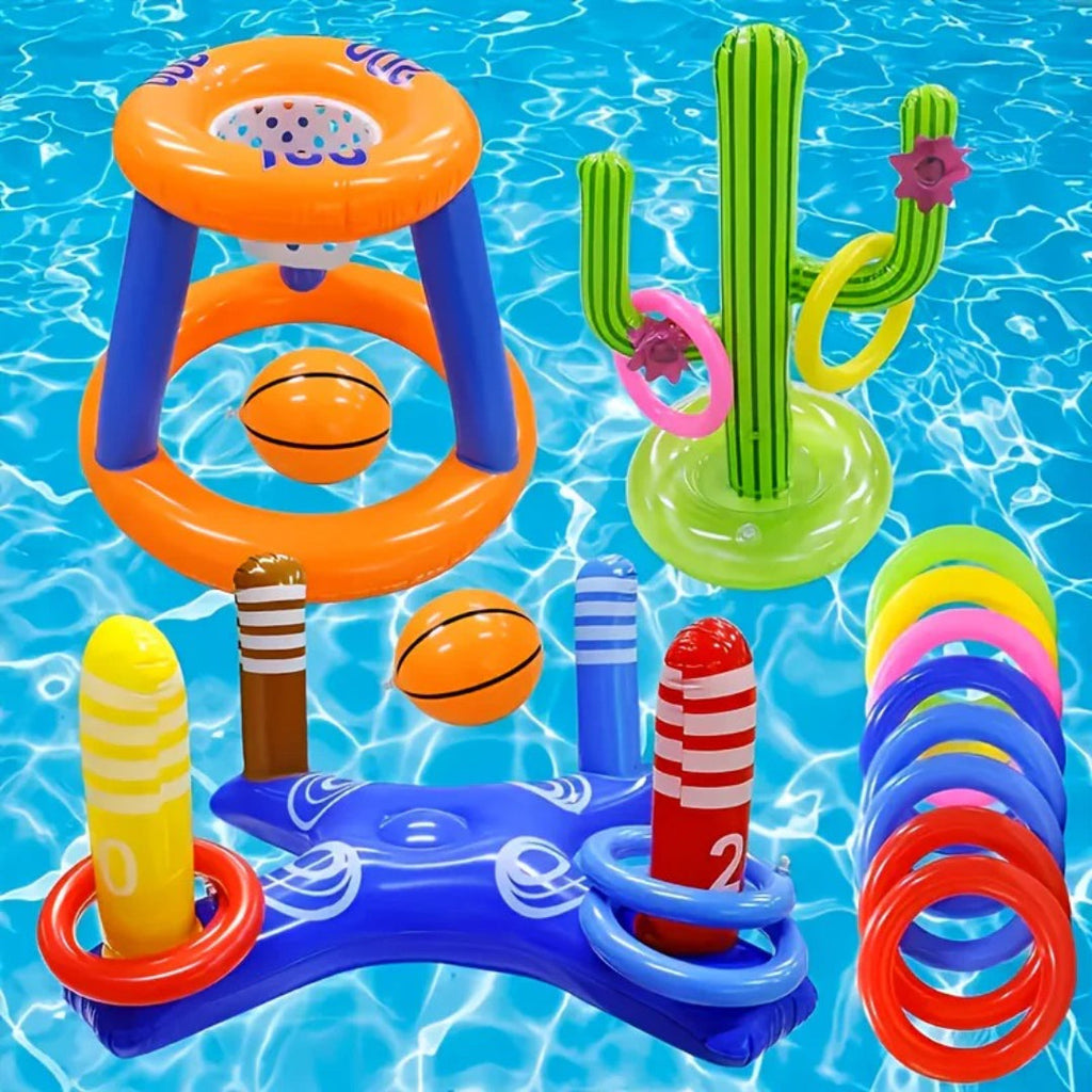 Inflatable Cactus Ring Toss Game for Outdoor Play