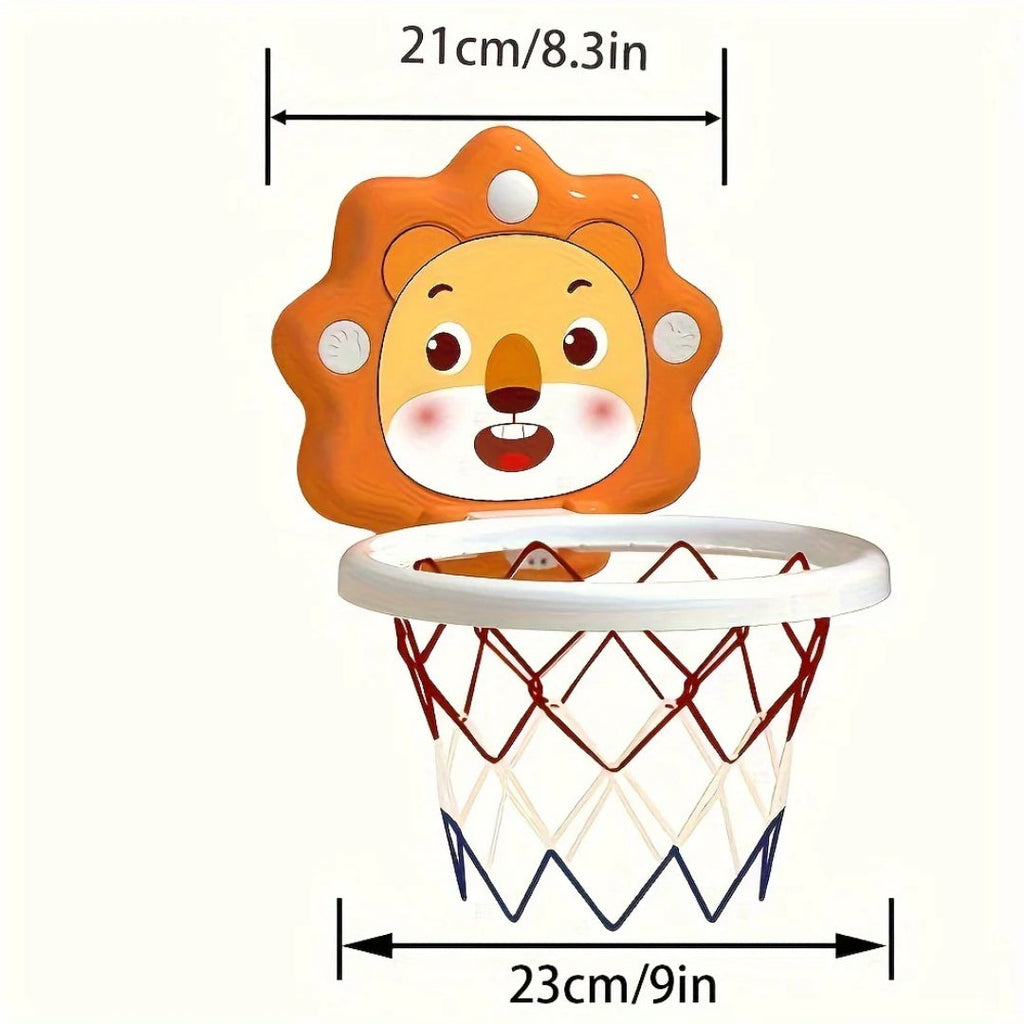 Basketball hoop wall playset with mini balls