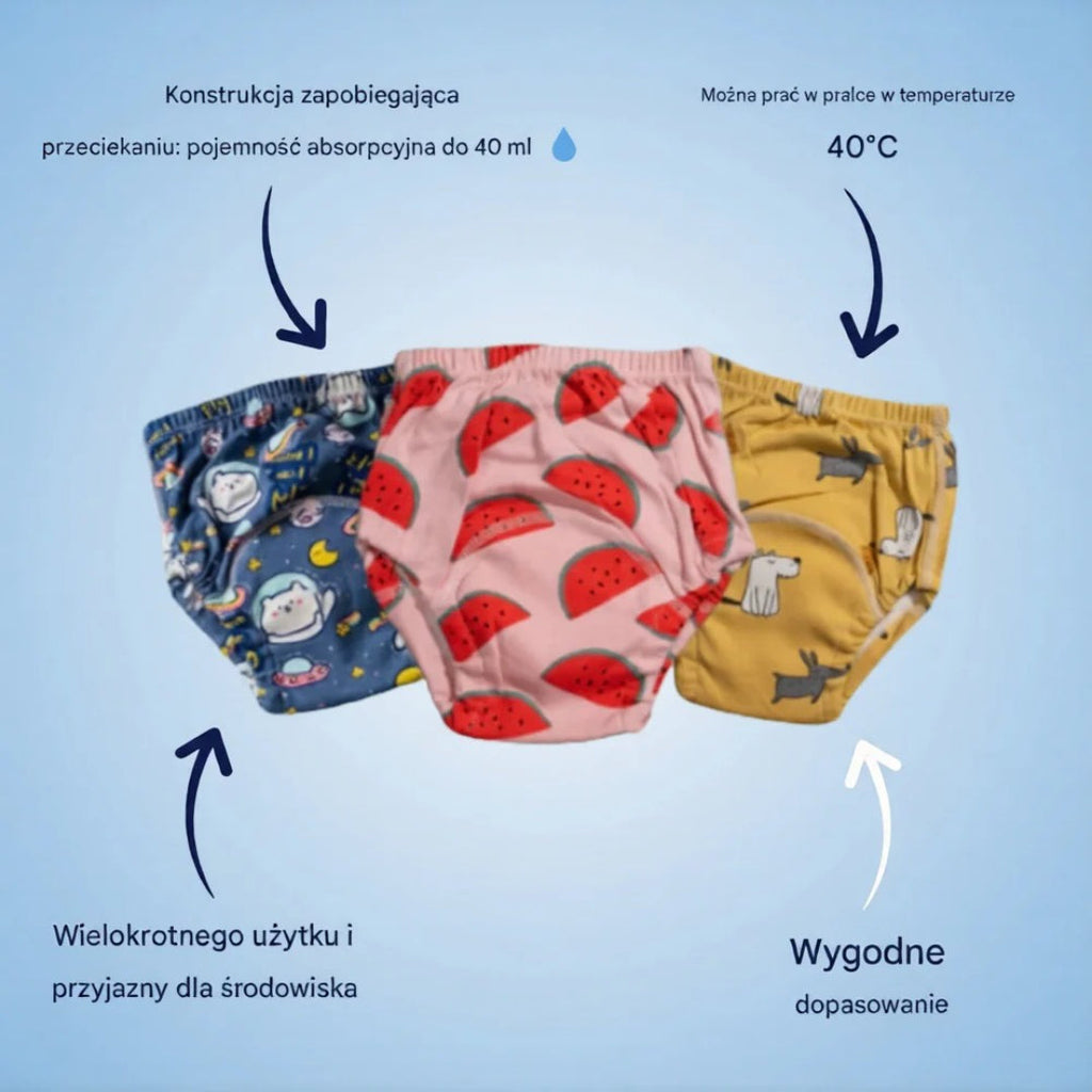 Reusable training pants for potty training