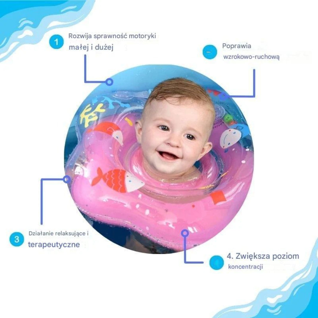 Inflatable baby boat with secure seat