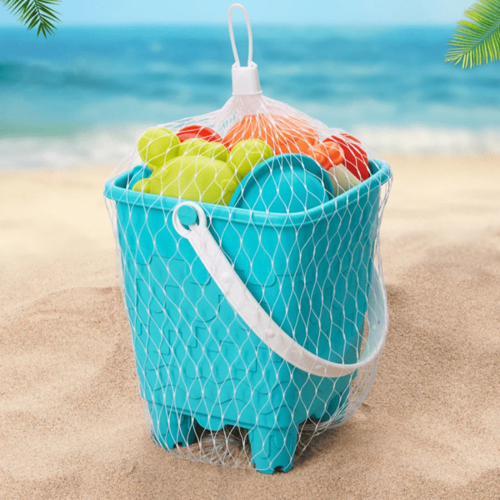 Beach toy set for sand and water with bucket and shovel