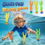 Pool diving toy set water plant throwing game