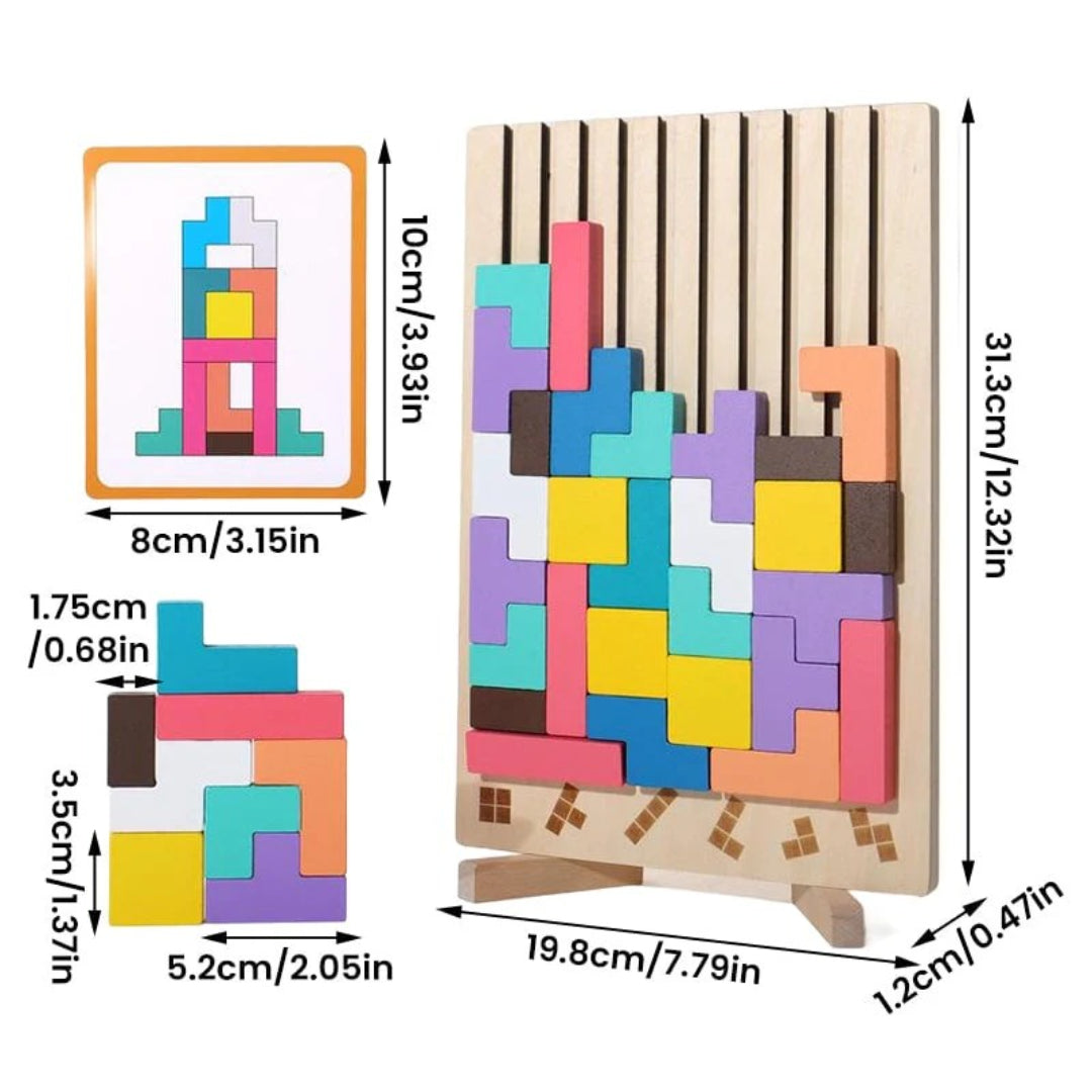 Wooden puzzle games that develop motor skills
