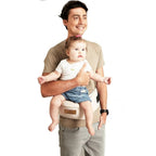 Baby hip carrier with adjustable seat and waist belt