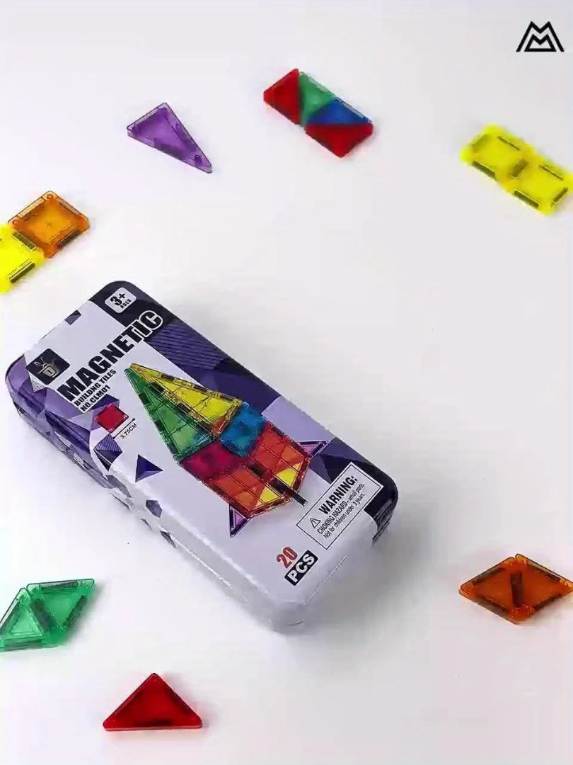 Magnetic Building Set with 32-Piece STEM Building Blocks