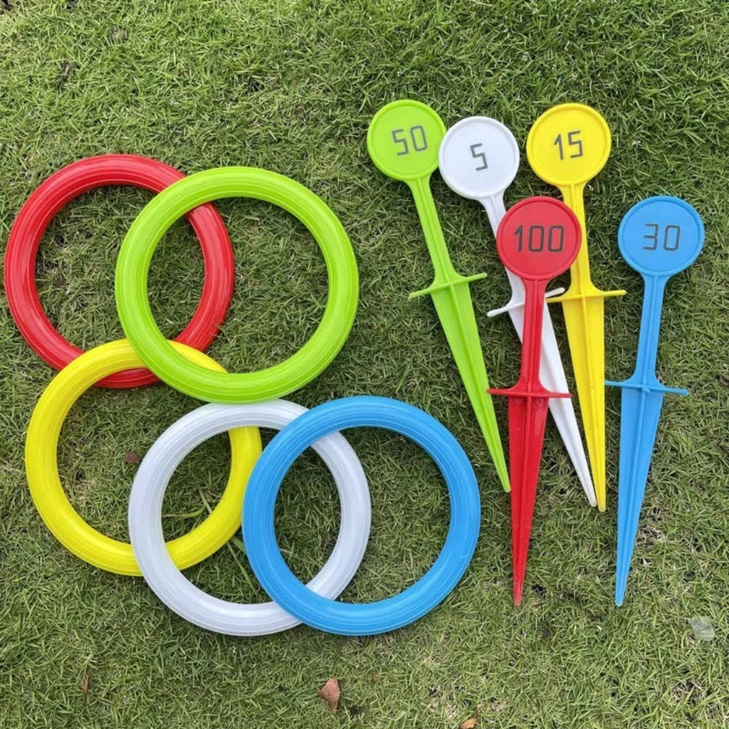 Ring toss game for the garden outdoor family game