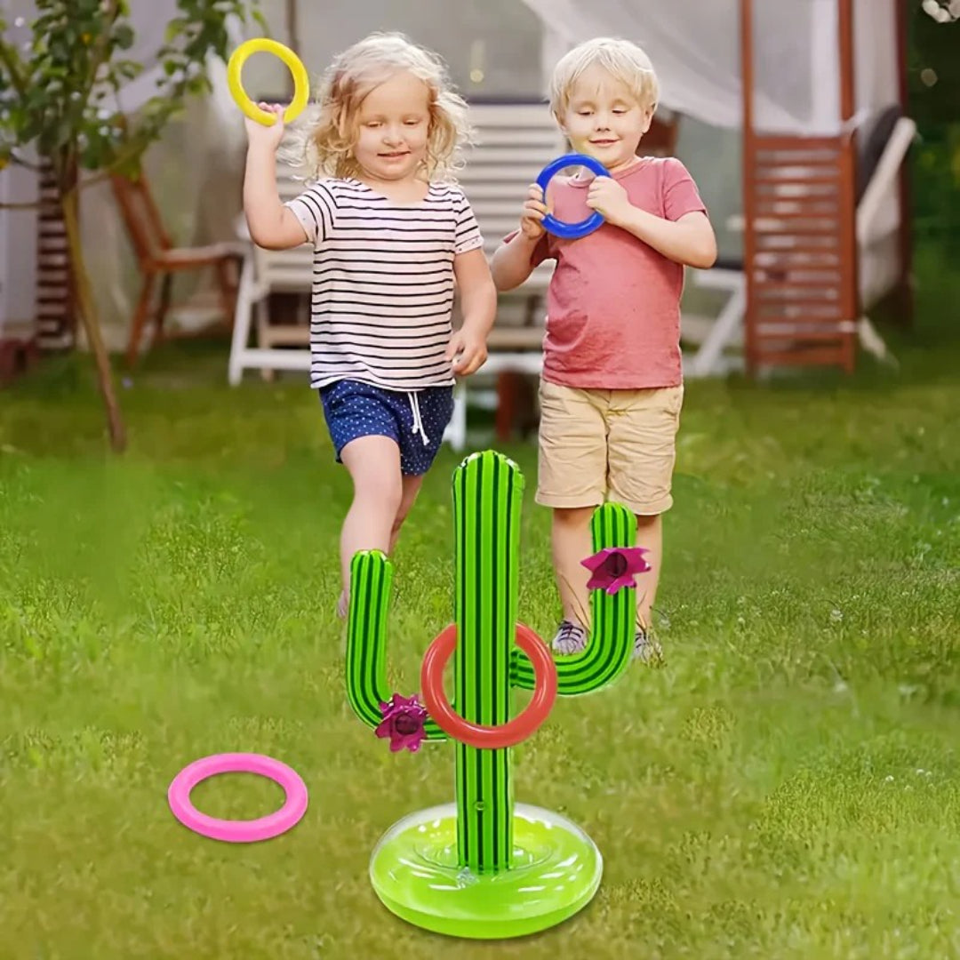 Inflatable Cactus Ring Toss Game for Outdoor Play