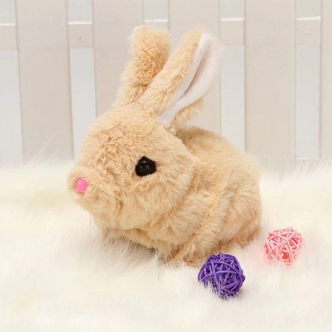 Soft plush Easter bunny, interactive toy for children