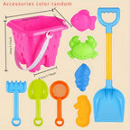Beach toy set for sand and water with bucket, shovel, and accessories