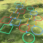 Sensory hop game set colorful outdoor toys