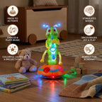 Dancing saxophone caterpillar musical toy with movement