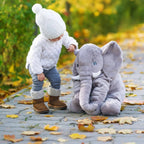 Super blød elefantpude i plys til babyer og børn