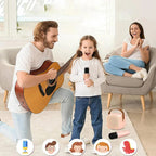 Portable karaoke set for children with microphone and singing function