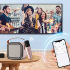 Portable karaoke set for children with microphone and singing function