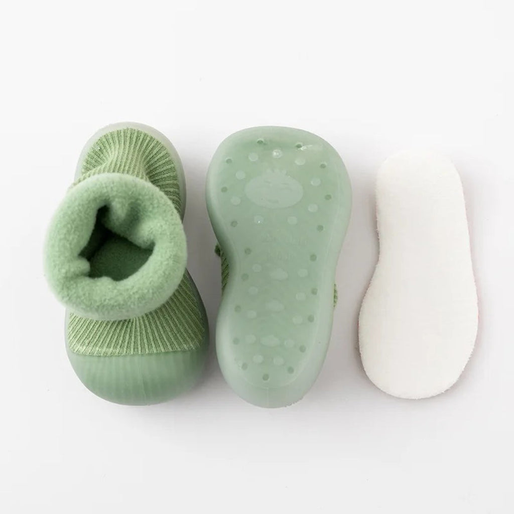 Sock shoes for baby with warm and non-slip sole