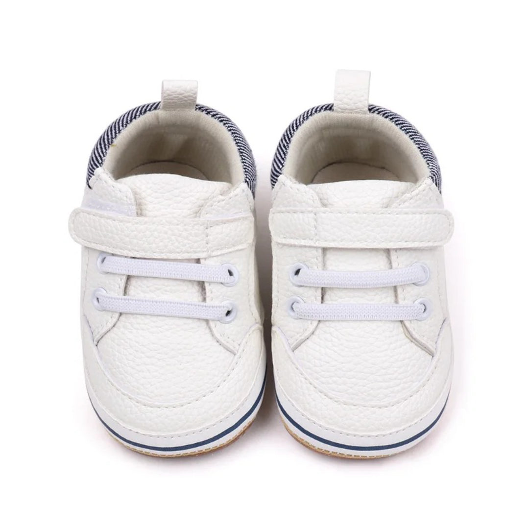Baby shoes for first steps with soft flexible slip-on sole