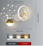 Astronaut night light with star projection for the children's room