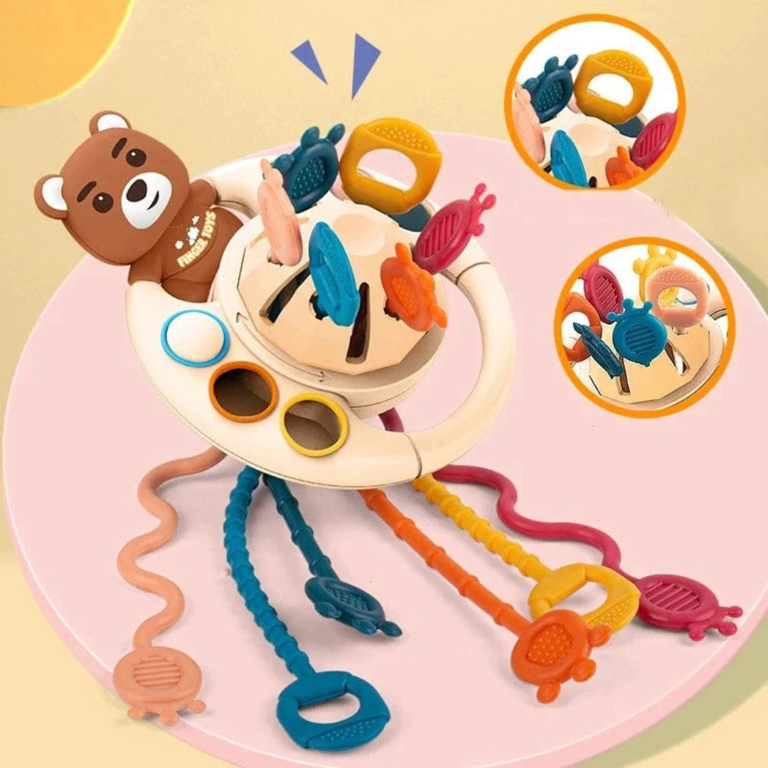 Bowl-shaped teether sensory toy for infants
