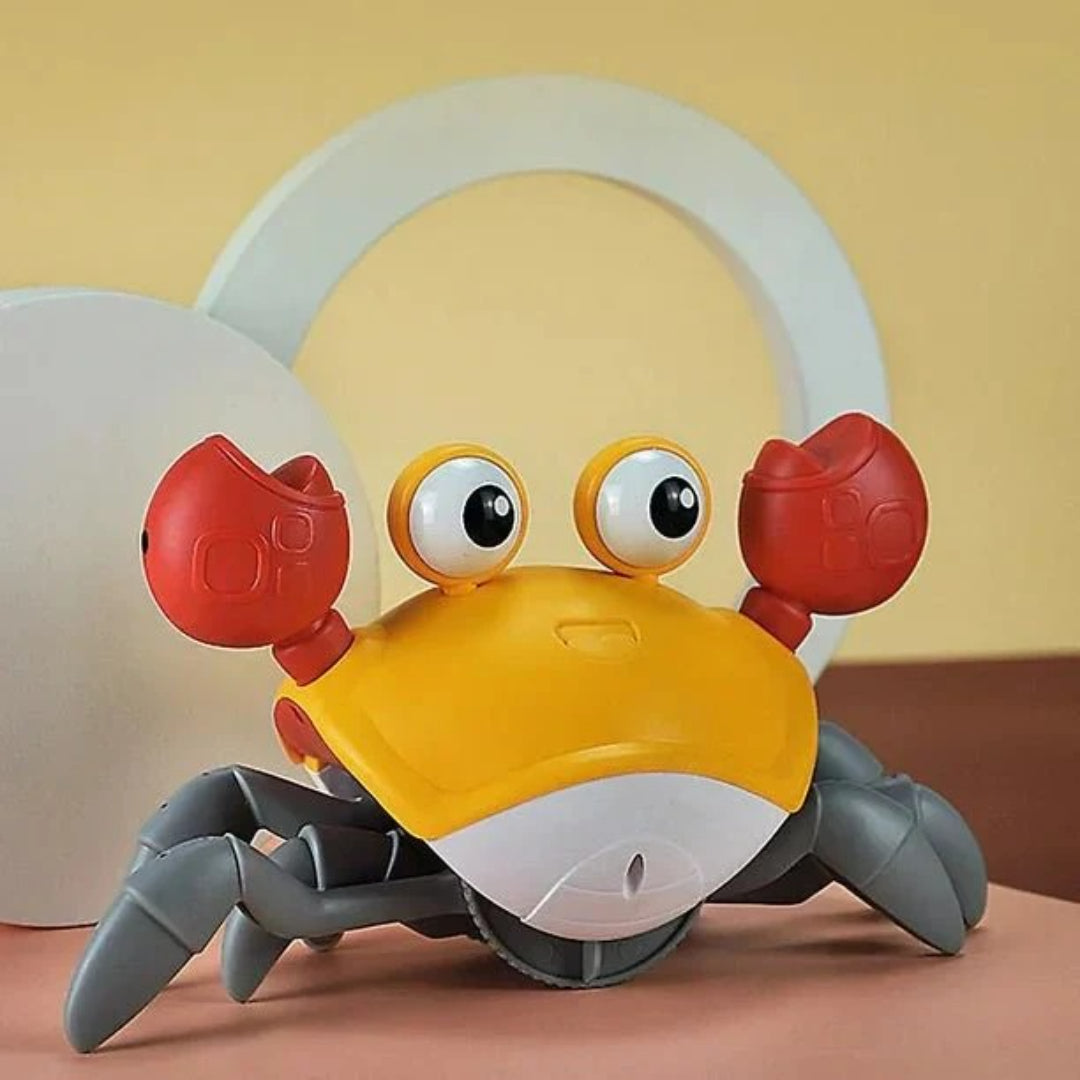 Crawling toy with music and automatic obstacle avoidance sensor