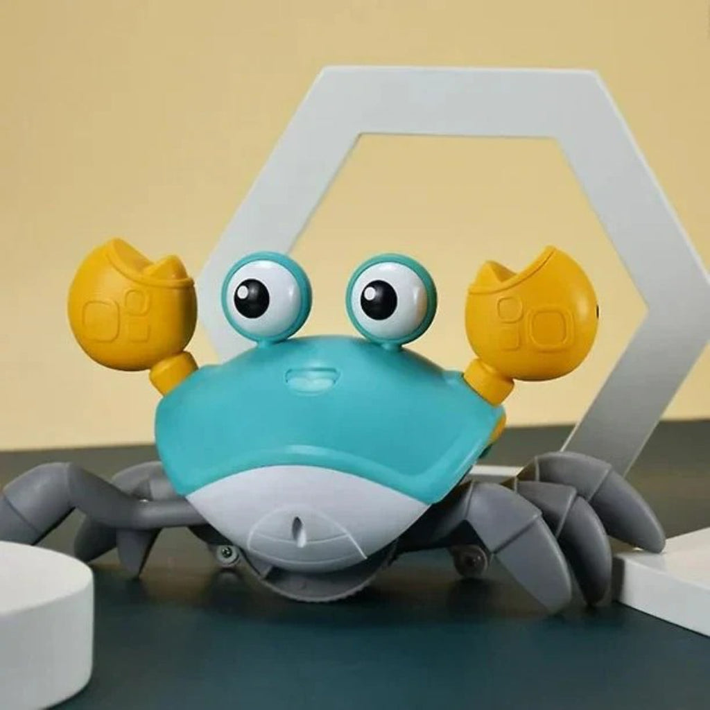 Crawling toy with music and automatic obstacle avoidance sensor