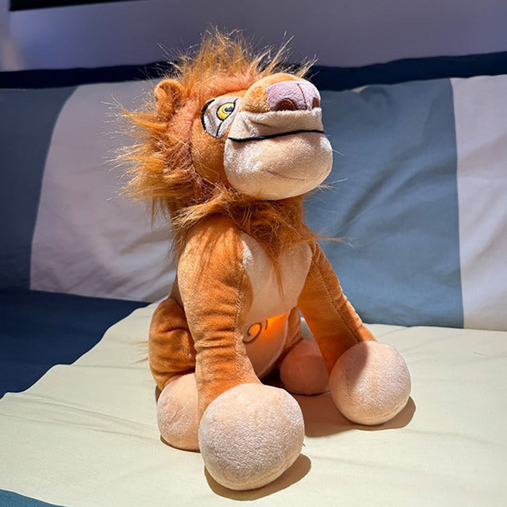 Interactive plush lion with breathing function