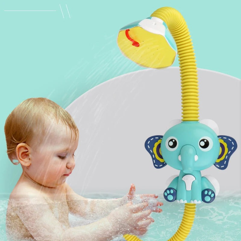 Electric handheld elephant baby shower with sprinkler