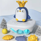 Penguin bath toy with squirting water