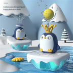 Penguin bath toy with squirting water
