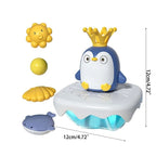 Penguin bath toy with squirting water