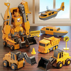 Magnetic robot construction toy transform building set