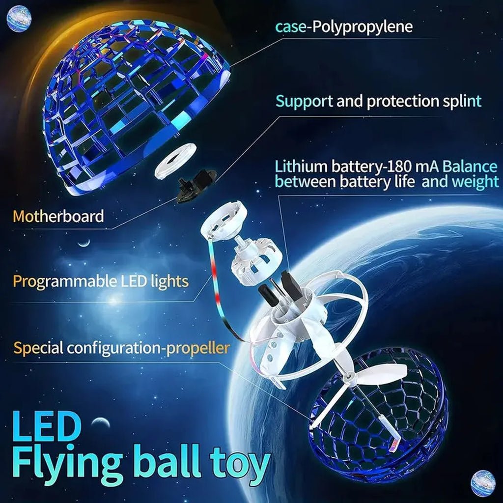 Floating luminous ball magic toy for children
