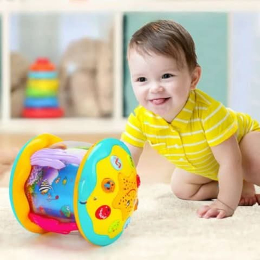 Musical drum for infants with lights and sounds