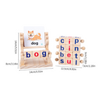 ABC learning with wooden blocks for children
