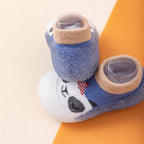 First-step baby shoes with soft, flexible, non-slip sole
