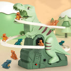 Dinosaur race track with cars and automatic climbing function