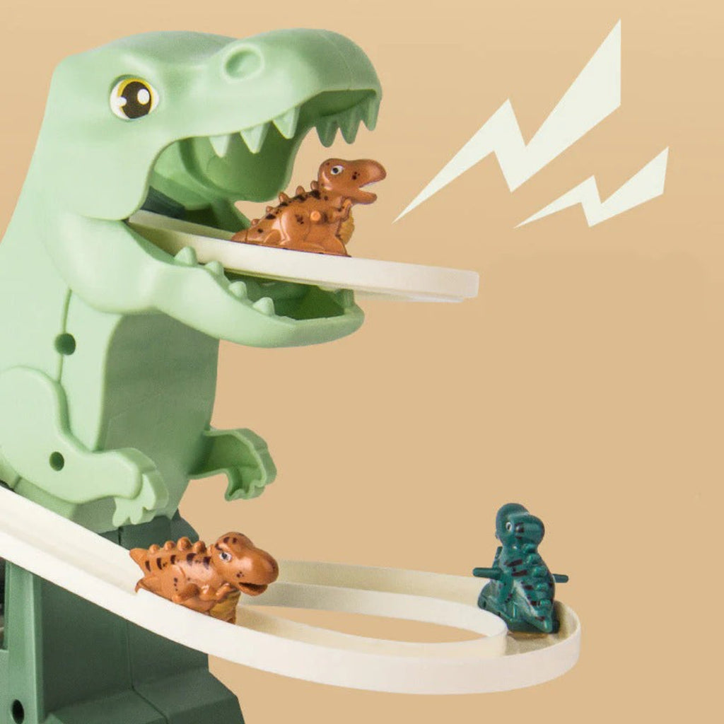 Dinosaur race track with cars and automatic climbing function
