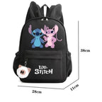 Stitch skolerygsæk til børn med nøglering