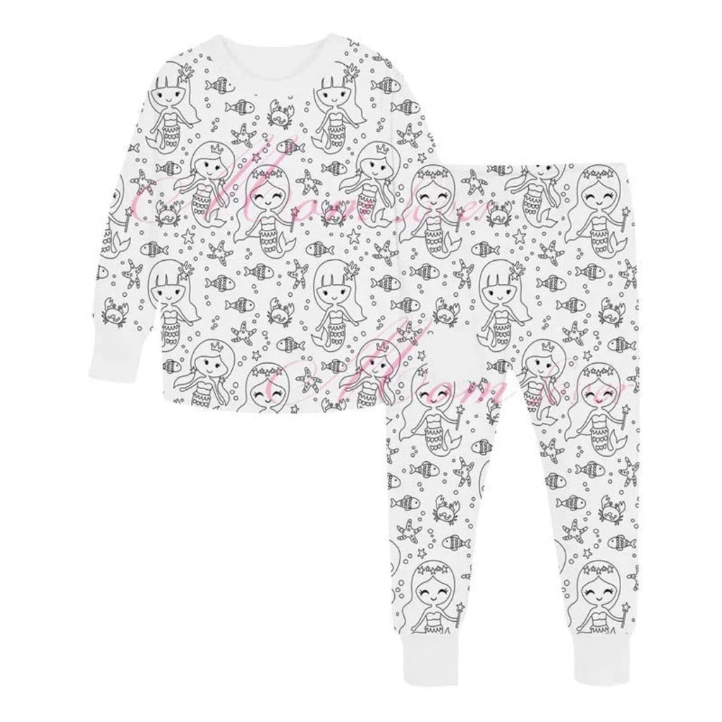Kids' pajamas that can be drawn on and colored in