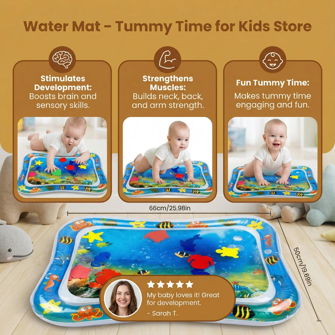 Sensory water mat for babies for tummy time