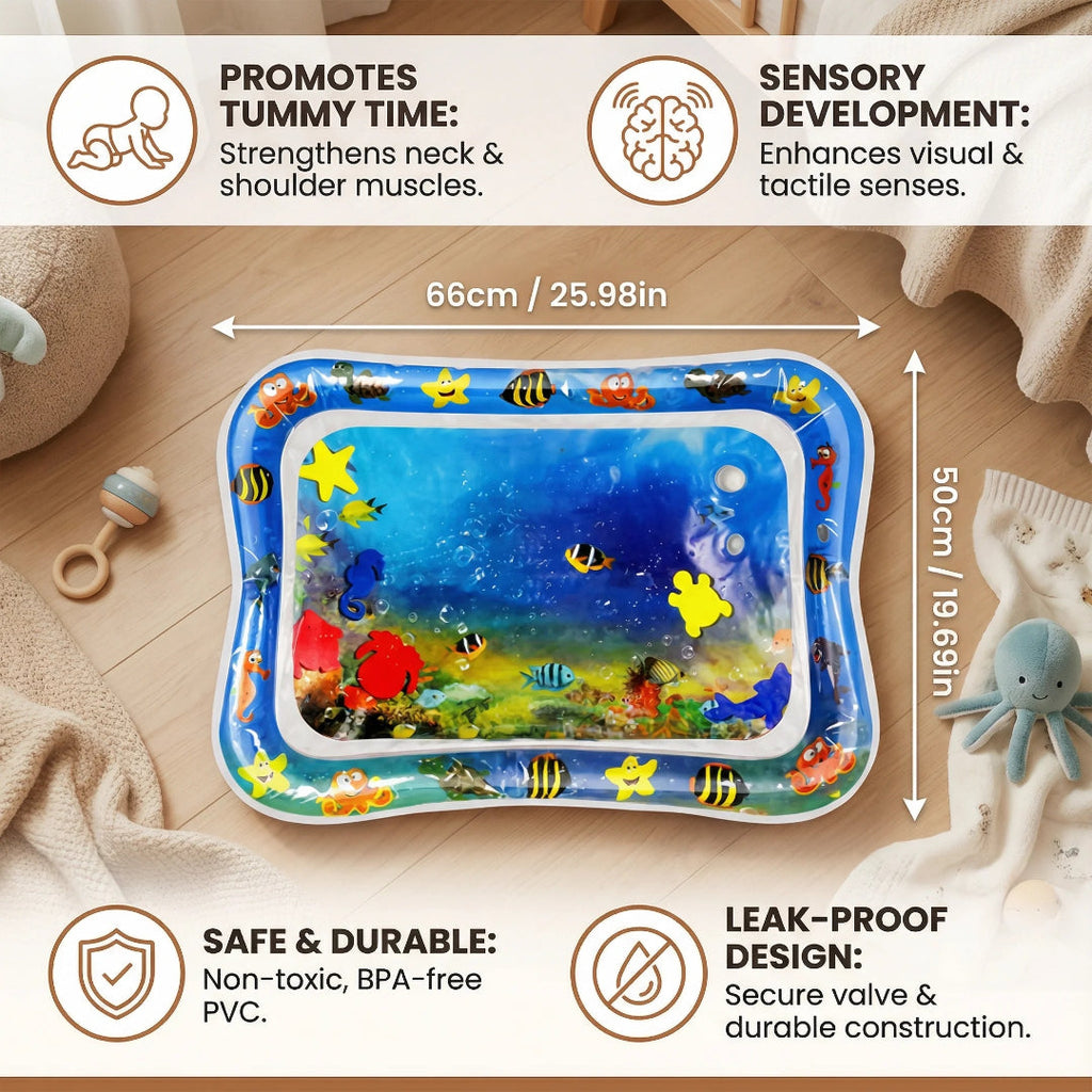 Sensory water mat for babies for tummy time