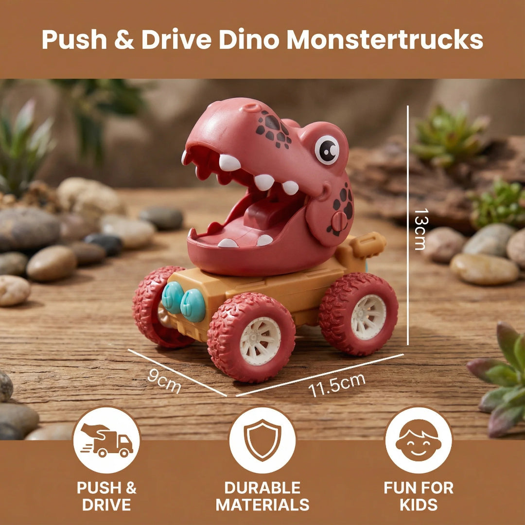 Dinosaur monster truck friction-powered toy car