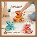 Dinosaur monster truck friction-powered toy car