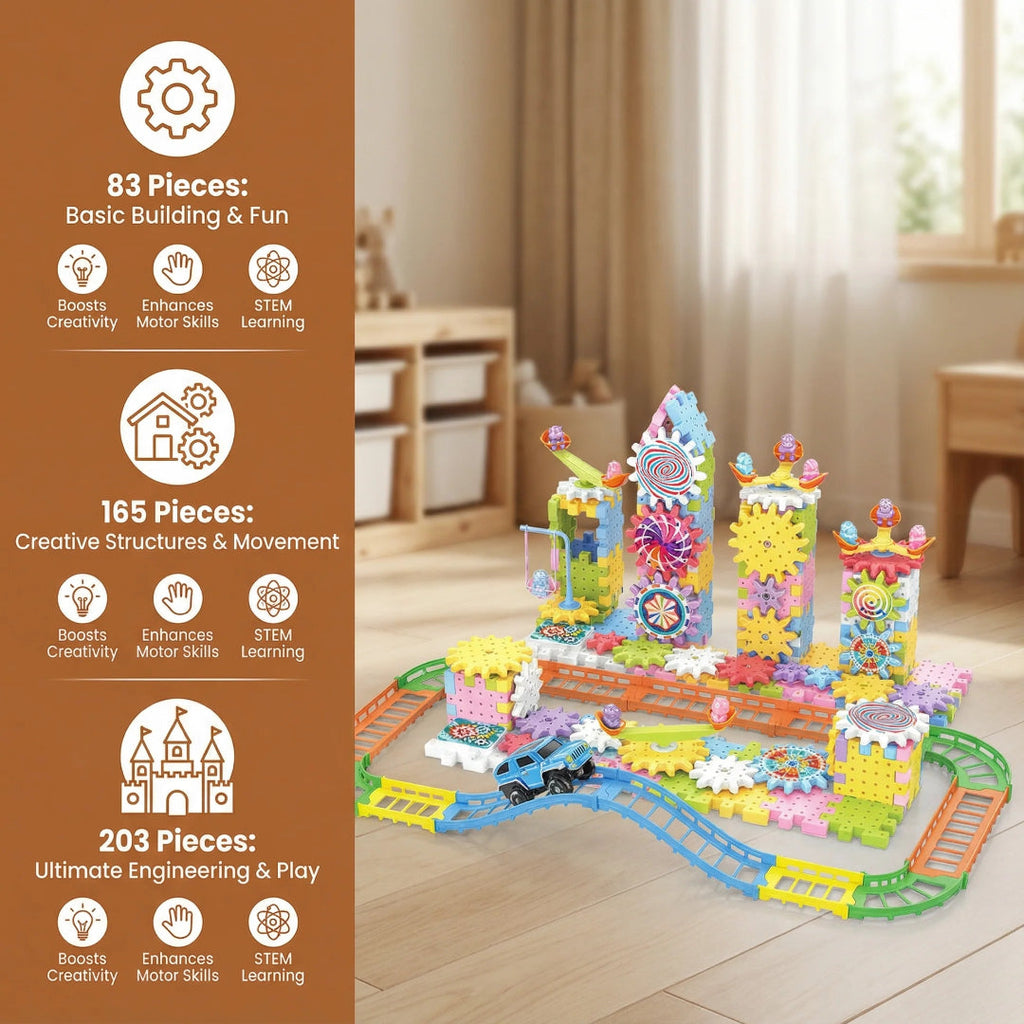 Building set with small houses for children construction toy